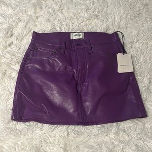 Agolde recycled leather liv miniskirt